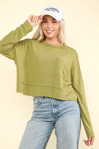 Oversized Knit Long Sleeve Top - 3 COLORS!