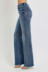 Risen Tummy Control High Rise Long Straight Jeans