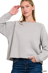 Fleece Raglan Sweatshirt - 3 COLORS