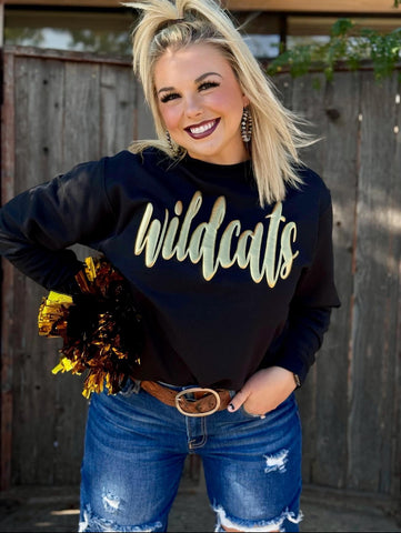 Gold Puff Wildcats Sweatshirt