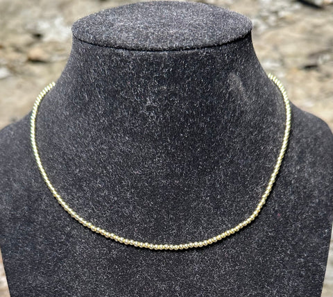 Small Gold Bead Necklace