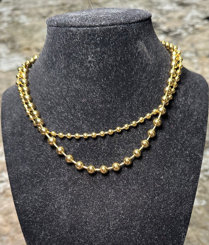 Gold Double Chain Necklace