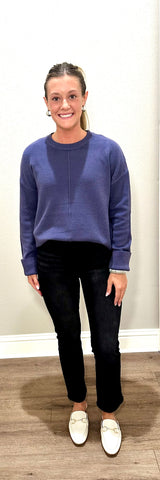 Navy Lightweight Sweater Top