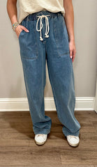 Paperbag Waist Denim Jeans