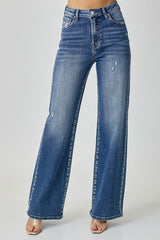 Risen High Rise Wide Leg Jean - Medium Wash