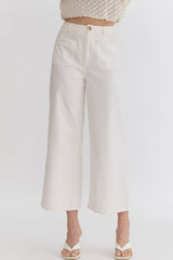 Cotton Cropped Pants - 2 COLORS