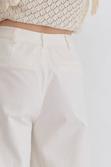 Cotton Cropped Pants - 2 COLORS